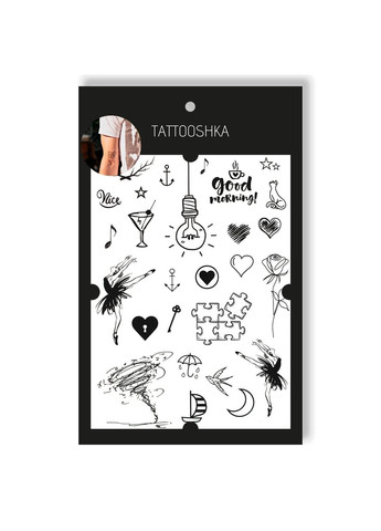Набір тимчасових водостійких тату "Сет доброго ранку" Tattooshka (314963903)
