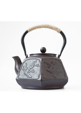 Чайник чугунный тецубин с ситом "Шестигранный Ванфу" 1400 мл 2610г 9200304 Tea Star (285119925)