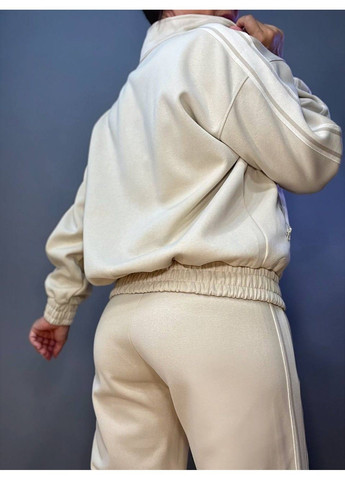 Костюм жіночий A-N 2738 світшот на блискавці та брюки рівні від стегна з лампасом No Brand (302899893)