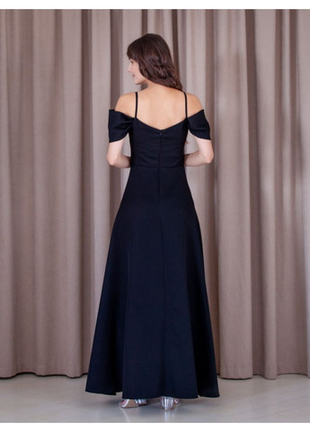 Чорна вечірня плаття а-силует First Woman однотонна