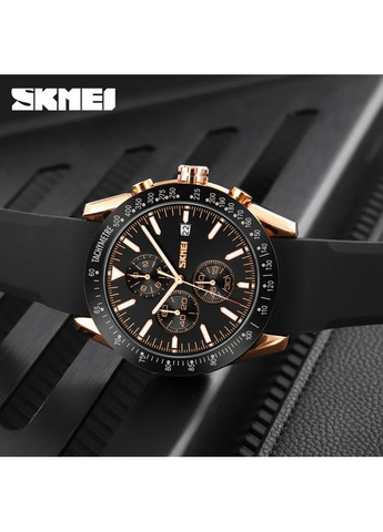 Годинники 9253PRGBK чоловічі кварцові з хронографом та календарем водонепроникні чорні та золотисті ProDobro (367264831)