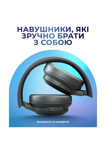 Наушники Bluetooth беспроводные черные 40 мм PC+ABS Walker (393480206)