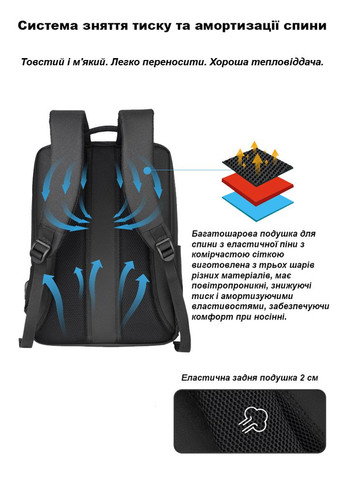 Рюкзак 9007-01 Чёрный Oumantu (292867394)