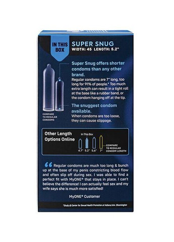 Презервативи MyONE Super Snug 10 шт, картонна коробка One (371880490)