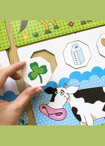 Навчальні пазли. Хто живе на фермі. Iq-club для малюків (у) 13203005 Ranok Creative (316269814)