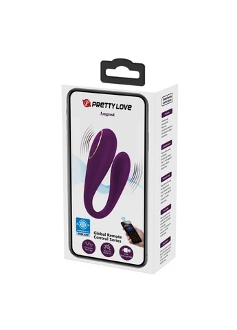 Вібратор August Stimulator Dark Purple (App) Pretty Love (383079055)