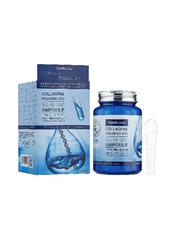 Ампульная сыворотка с коллагеном и гиалуроновой кислотой Collagen & Hyaluronic Acid All In On, 250 мл FarmStay (376841774)