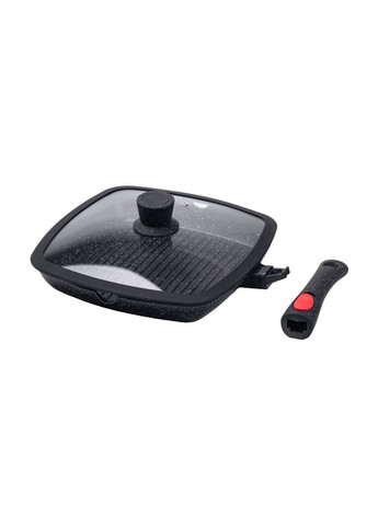 Сковорода-гриль Haus Roland алюмінієва 1,5 л з кришкою Yiwu HP33545 No Brand (360481717)