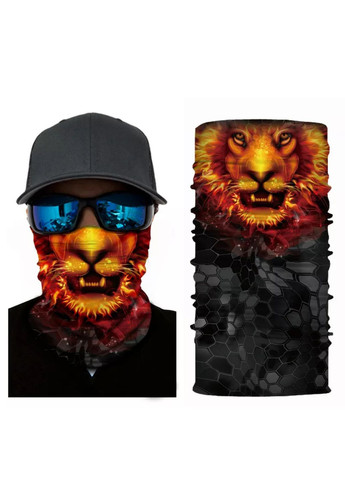 Бафф, защитная маска «Огненный Лев» (черно-серый) China (366890756)