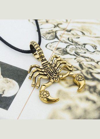 Кулон на кожаном шнурке Серебреный Скорпион кулон в виде скорпиона египетского Liresmina Jewelry (292861979)