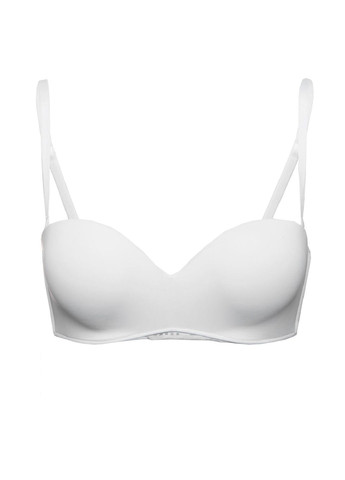 Білий безшовний бюстгальтер балконет з подвійним пуш-ап Luna з кісточками
