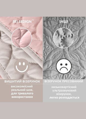 Покривало на ліжко 220х240 см Warmis двостороннє міцне стьобання тканини, антиалергенне волоконо пудра IDEIA (334726483)