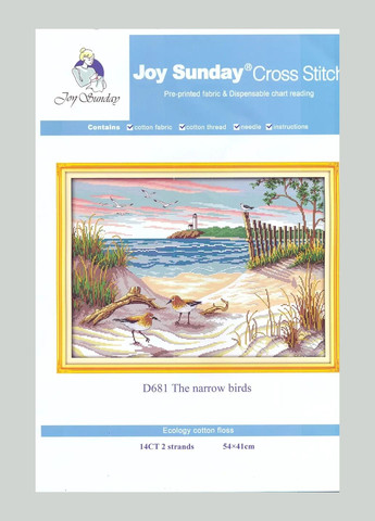 Набор для вышивания по нанесённой на канву схеме "The narrow birds".AIDA 14CT printed, 54*41 см Joy Sunday (313614607)