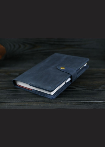 Шкіряна обкладинка для ежедневника формату А5 Модель № 13, натуральна Вінтажна шкіра, колір Синій Berty (299397047)