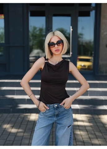 Ассиметричный женский топ Fashion (396620300)