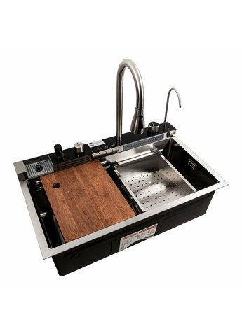 Кухонная мойка 75*45М сатин Handmade "Водопад" Platinum (336938404)