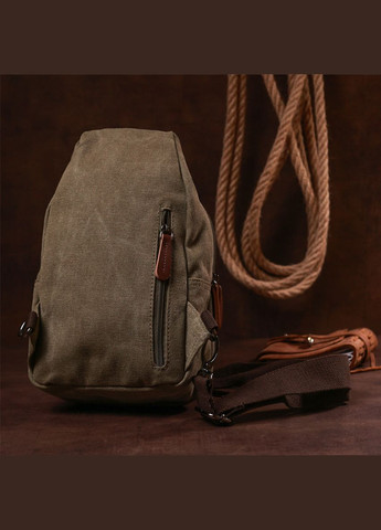 Сумка слинг мужская текстильная через плечо зеленая размер 20х32х6,5 см 20386 Vintage (362418156)