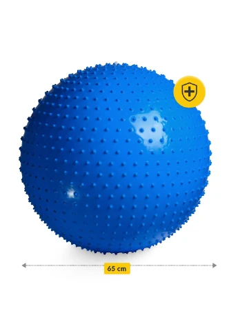М'яч для фітнесу (фітбол) 65 см масажний Anti-Burst Blue (P-5905973400213) 4FIZJO (301733311)