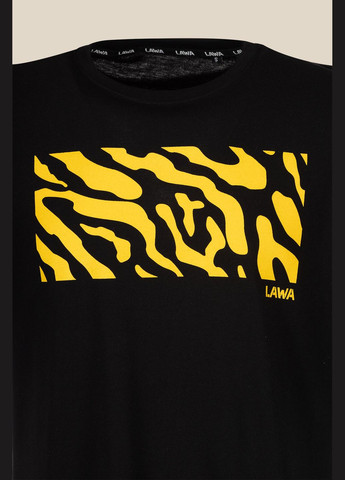 Черная футболка с принтом мужская p-mb02310 черный shop (2000990524713) LAWA