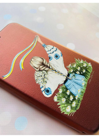 Чохол-книжка з малюнком для Samsung Galaxy A54 5G (A546) Бордовий Дівчина зі стрічкою (принт 17) Creative (355410220)