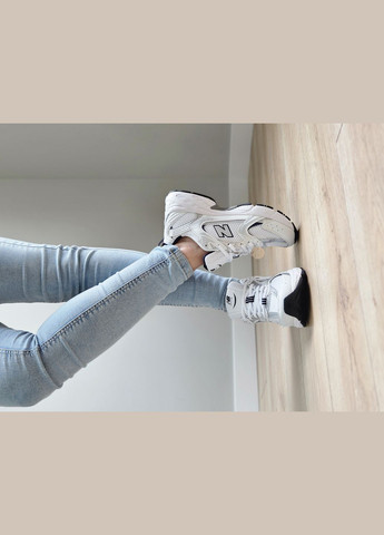 Кроссовки женские и мужские New Balance 530 white silver \ Нью Беланс 530 белые серебряные No Brand белые демисезоны (302241510)