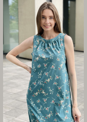 Зелена повсякденний жіноча сукня до підлоги в квіти (ll916615647) LadyLike