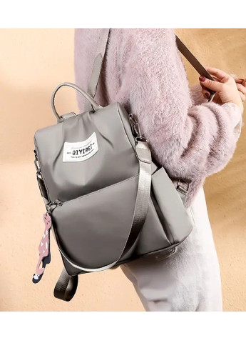 Рюкзак сумка сумка повсякденний міський кежуал жіночий з брелоком системою антизлодій нейлон 32х31х13 см (477579-Prob) Сірий Unbranded (298246156)