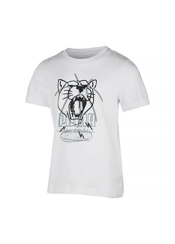Белая демисезонная футболка basketball tee Puma