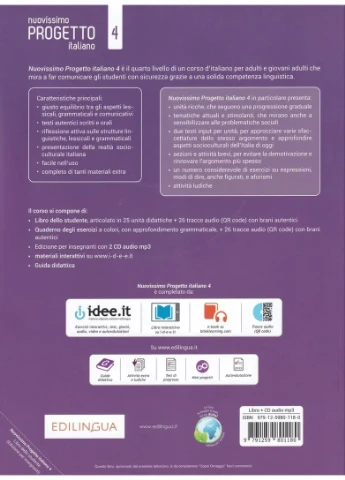 Progetto Italiano Nuovissimo 4 (C2) Libro dell’insegnante + CD Audio Edilingua (370615635)