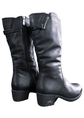 Зимові чоботи з натуральним хутром цигейка жіночі 36 (24 см) чорні My Classic (311504199)