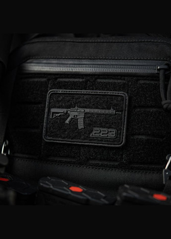 Нашивка AR-15 Velcro/PVC Black M-TAC (315047742)