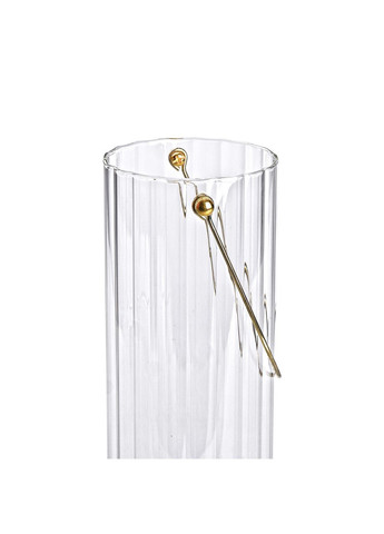 Декоративная стеклянная ваза для цветов с ручкой 29 см Yiwu (360455033)