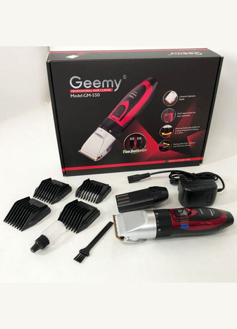 Професійна машинка для стрижки волосся GM-550 з двома акумуляторами, Бритва триммер для бороди Gemei (364663736)