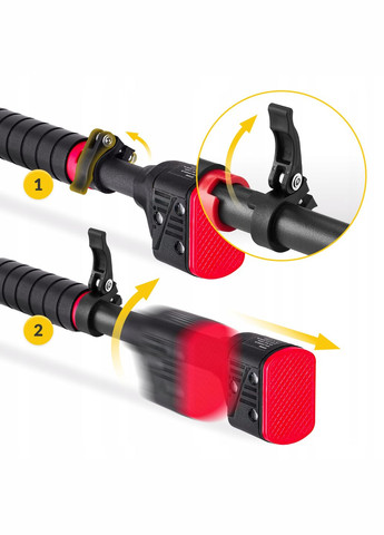 Турник раздвижной PRO 72-110 см Black/Red () 4FIZJO P-5907739313263 (340458956)