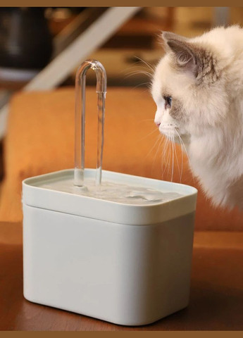 Питьевой фонтан для кошек и собак 1.5L, поилка для кота и собак с фильтром Белый Hipidog (299915290)