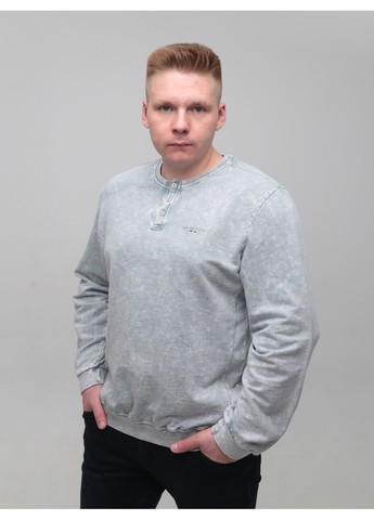 Светло-серый свитшот мужской светло-серый с манжетом Bagarda варенка (358932505)