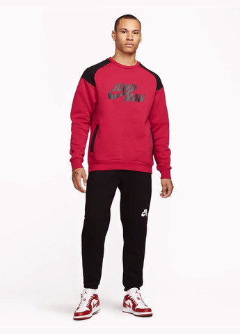 Червоний світшот кофта реглан Jordan логотип (303700308)