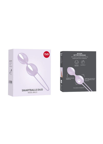 Вагінальні кульки SMARTBALLS DUO, бузково-білі, 2 шт, діаметр 3,2 та 3,6 см Fun Factory (369948354)
