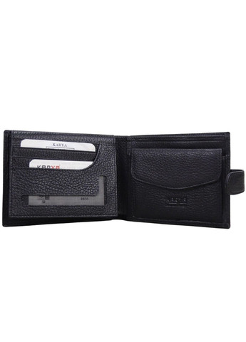 Чоловіче портмоне з натуральної шкіри чорне 0418-45 Karya (369163274)