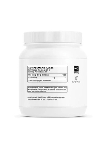 Глютамін (L-Glutamine) 5000 мг 504 г 5000 мг 504 г Thorne Research (361119415)