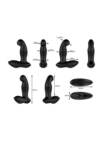 Масажер простати Nexus Thrust Prostate Edition, вібрація та пульсація, пульт ДК No Brand (366879042)
