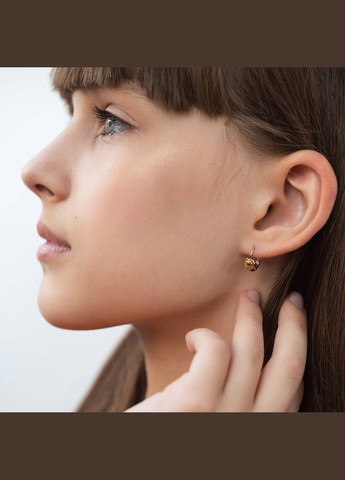 Золотые детские серьги Сердечки с05405 Oniks (264022845)