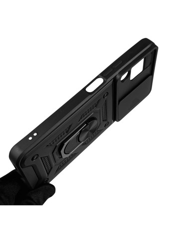 Чохол для 40 SE (T610K2) броньований з кільцем-тримачем підставкою зі шторкою на 40 се чорний rg1 TCL (366230690)