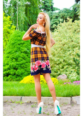 Горчичное платье 414.0902+а Seventeen