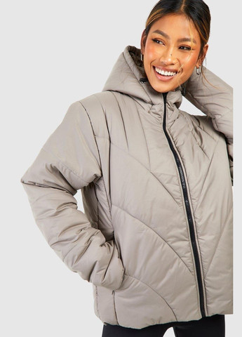 Серая демисезонная куртка Boohoo