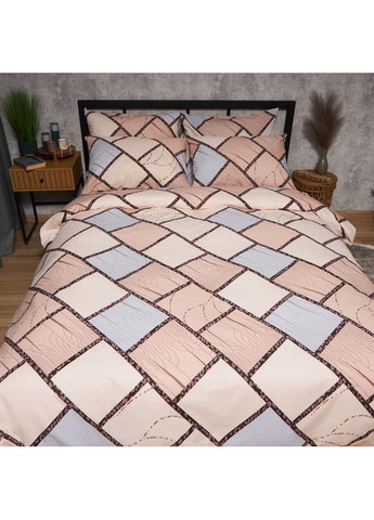 Комплект постільної білизни Бязь Gold Люкс Полуторний 143х210 наволочки 2х50х70 (MS-820009046) Moon&Star Cozy Puzzle (356112655)