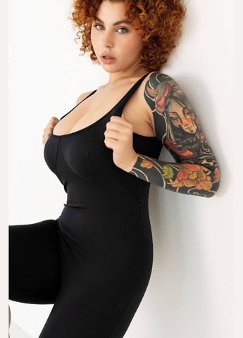 Комбінезон TOTALFIT комбінезон-шорти однотонний чорний спортивний поліестер