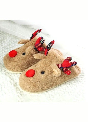 Тапочки домашні іграшки у вигляді Різдвяного Оленя. 38-41 розмір. No Brand (306738643)