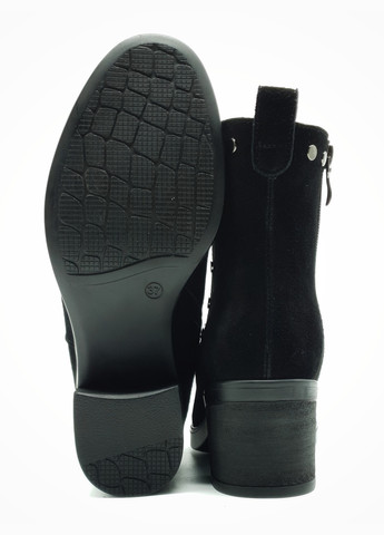 Осенние женские ботинки зимние черные замшевые p-19-3 24 см (р) patterns