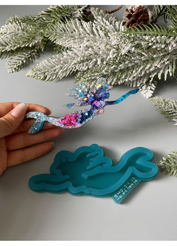 Молд Русалка Ариэль форма для новогодних игрушек на елку силиконовая форма для эпоксидной смолы No Brand (370567064)